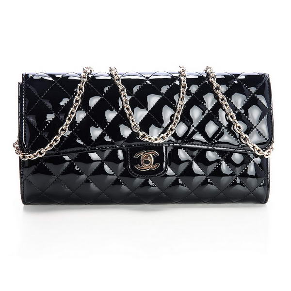 Best Chanel A30128 Patent Leather Flap Bag Black On Sale